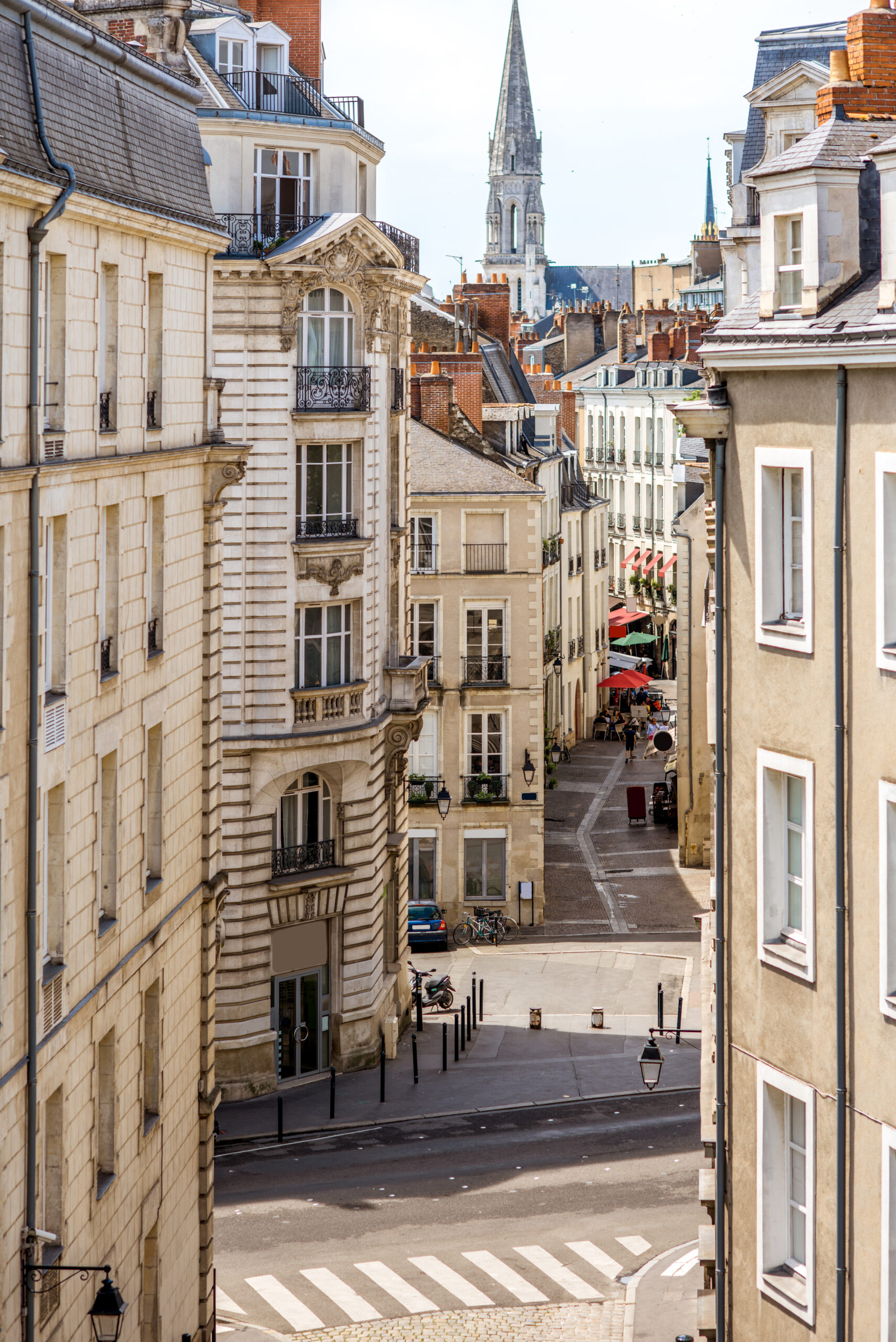 Street view of Nantes, France